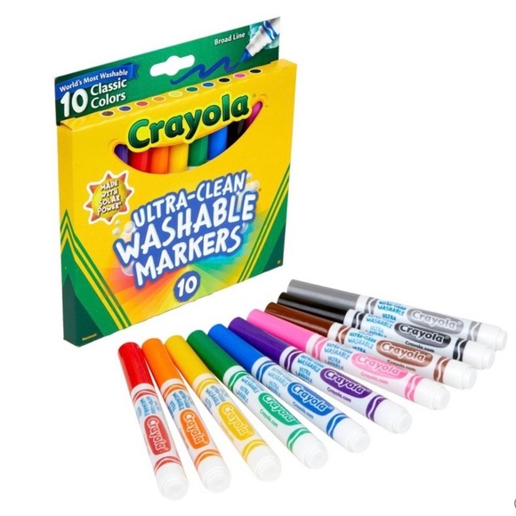 Crayola 10ct Washable Broad Line Markers, School Supplies - Picture 2 of 5